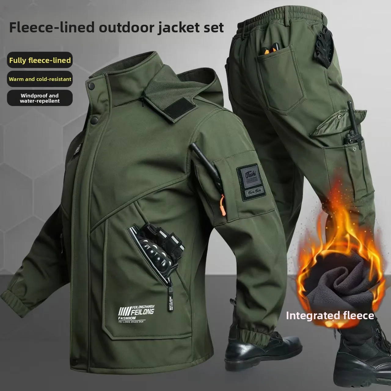 Thickened Fleece Autumn Winter - đánh giá và giá Winter Clothing Pk