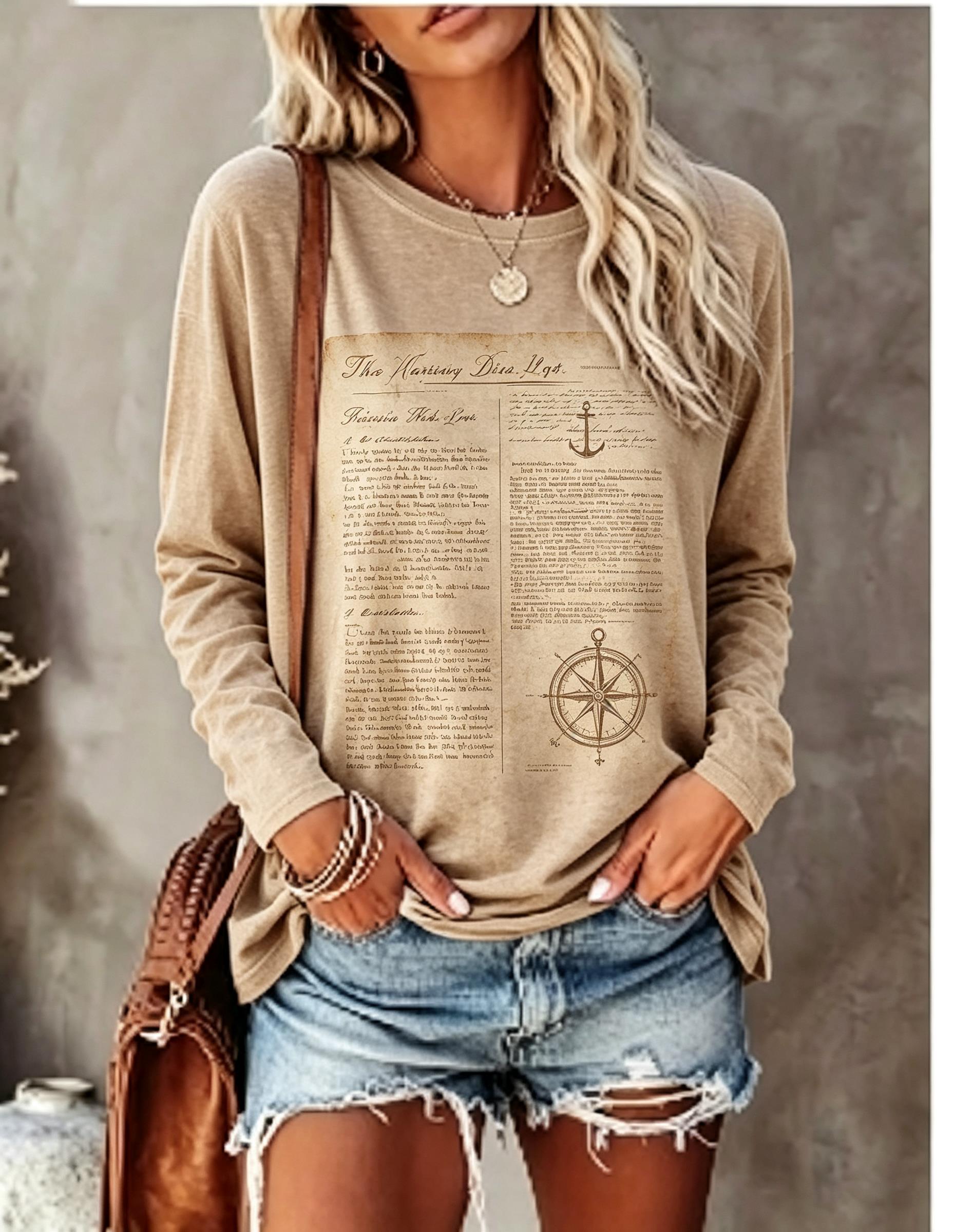 Women Long Sleeve T Shirt Vint - đánh giá và giá Winter Clothing For Women